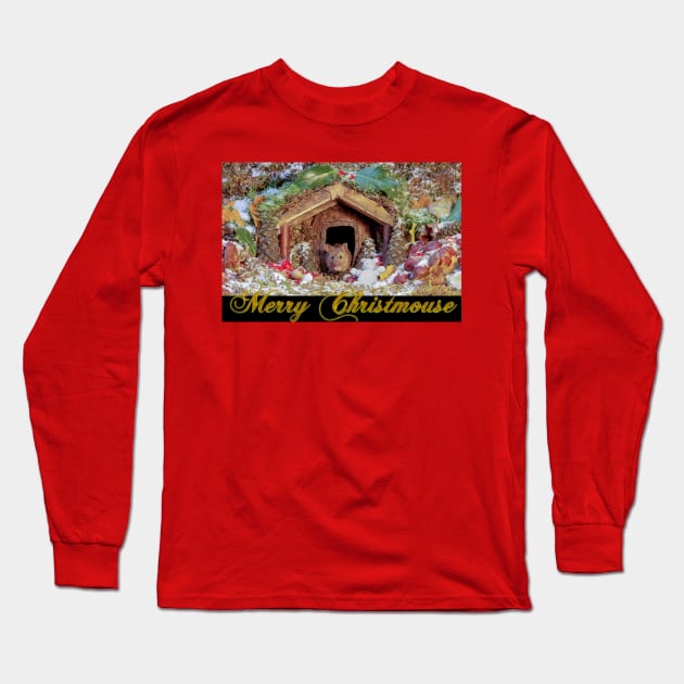 Merry Christmouse card Long Sleeve T-Shirt by Simon-dell